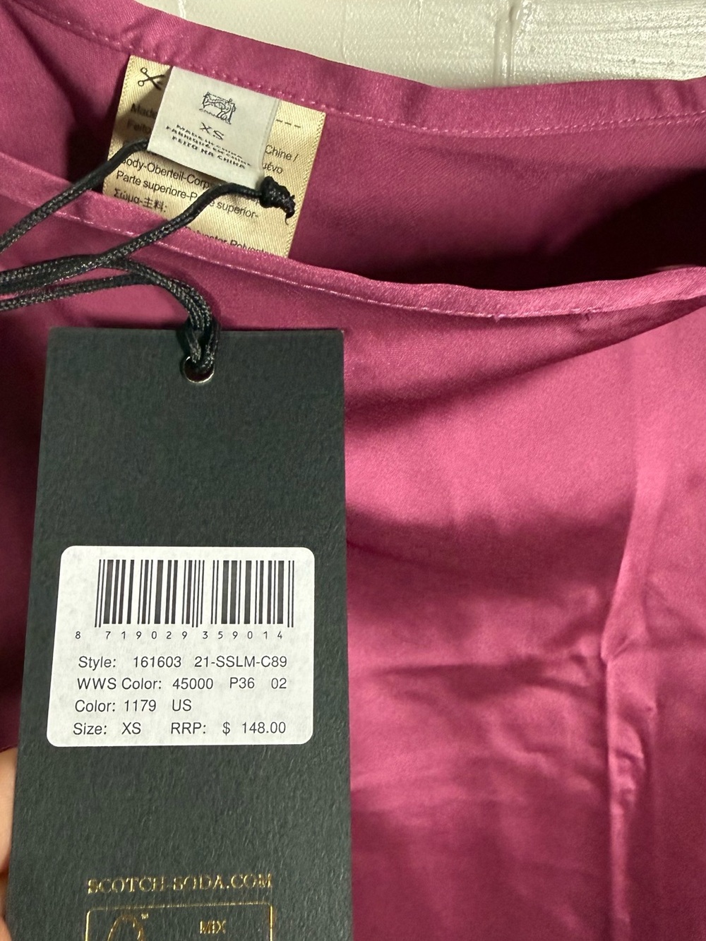 Scotch & Soda Satin A-Line Midi Skirt in Rose - Picture 8 of 8